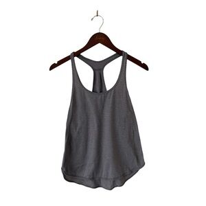 Lululemon Singlet Tank Racerback Scallop Trim Heather Grey - XS